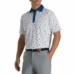 FootJoy Pique Stretch Scattered Floral Self Collar -Hot Sale golf clubs Shop FJ 28484 02 329877