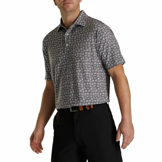 FootJoy Lisle Travel Print Self Collar 4 FootJoy Lisle Travel Print Self Collar - Bilde 4