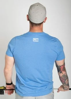 Stroke Play Golf Apparel Stroke Play Men's T-Shirt -Hot Sale golf clubs Shop Stroke Play logo tshirt t logo blue back cotton poly